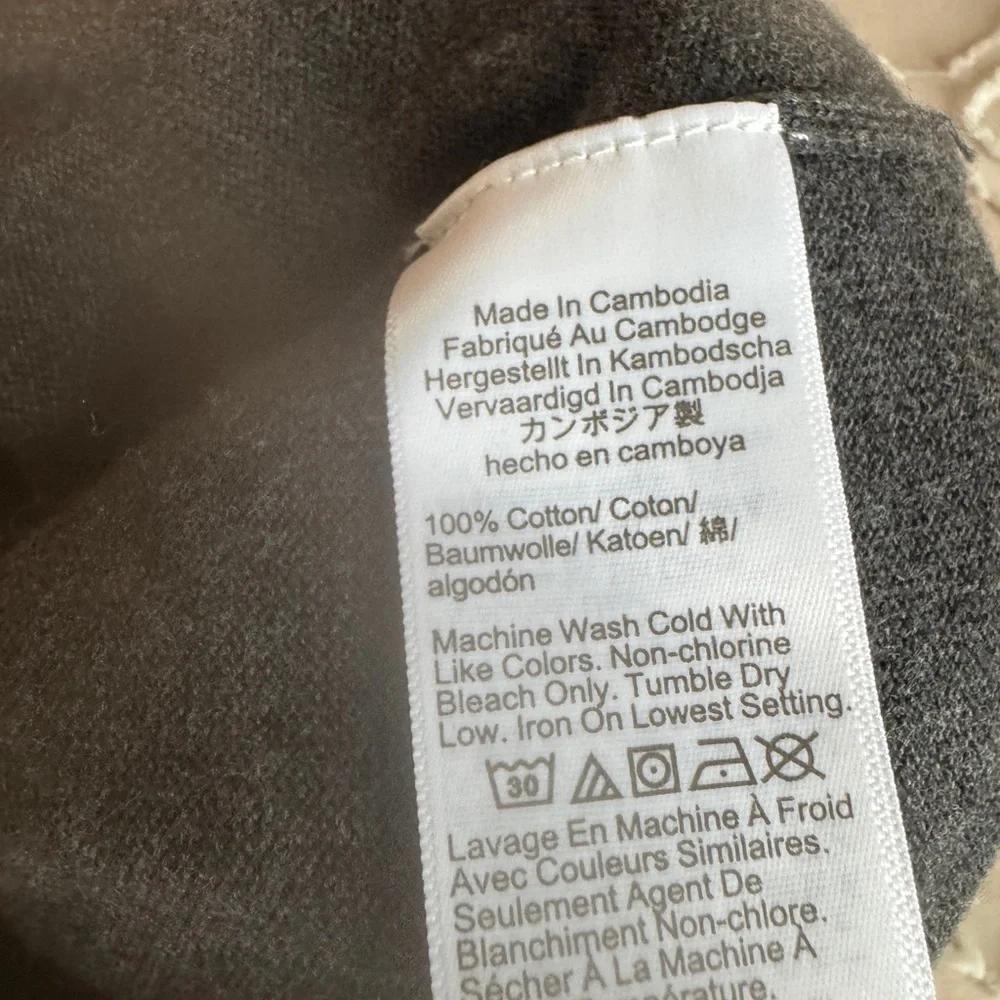 J. Crew Men’s V-Neck Sweater Size Large Charcoal Gray Minimalist Essential